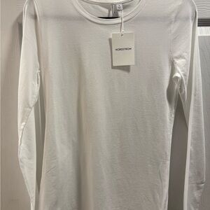 NWT Nordstrom White Long Sleeve Top